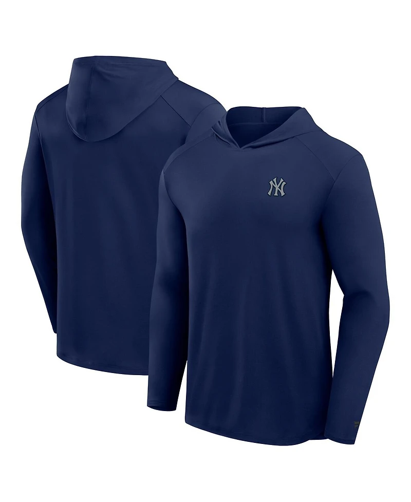 Fanatics Men's Navy New York Yankees Front Office Power Mono Long Sleeve Hoodie T-Shirt
