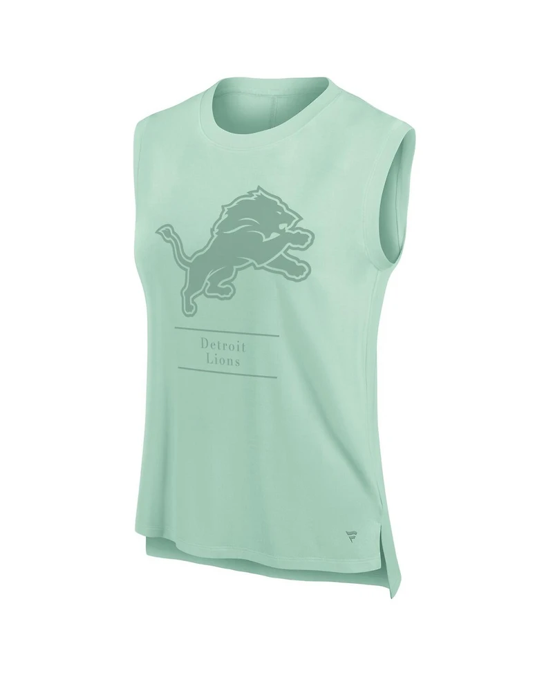 Fanatics Women's Mint Detroit Lions Studio Embrace Tank Top