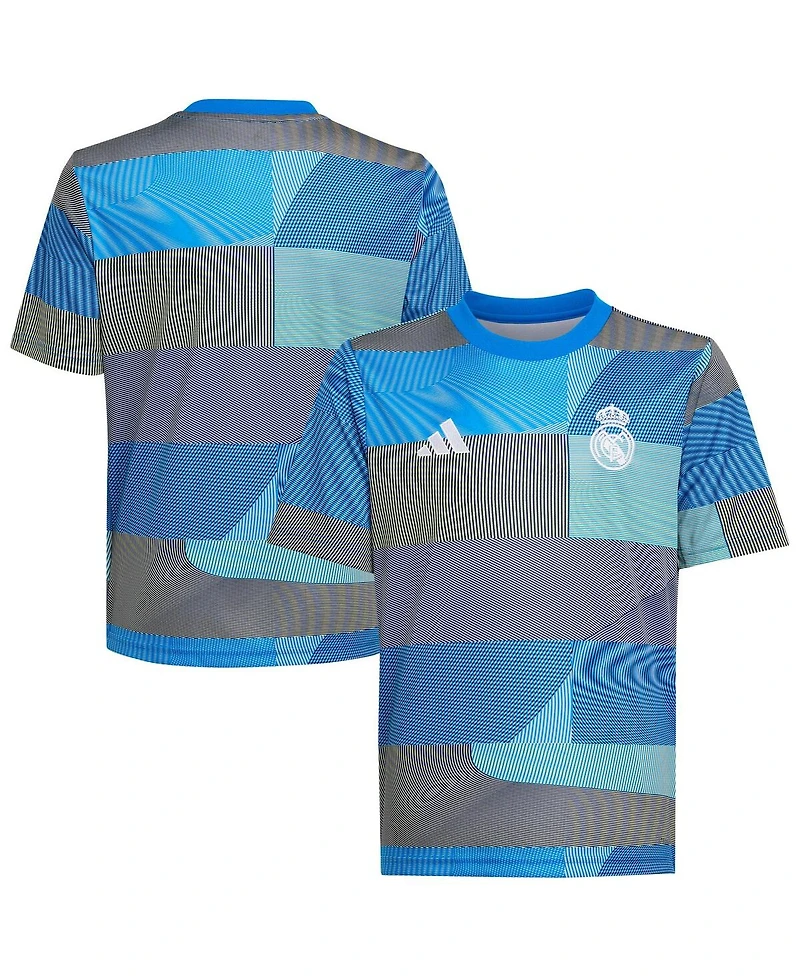 Adidas Big Boys and Girls Blue Real Madrid 2025/26 Pre-Match Jersey