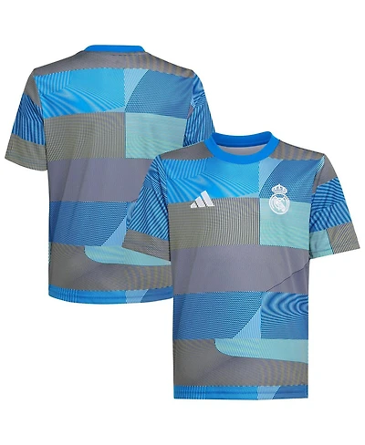 Adidas Big Boys and Girls Blue Real Madrid 2025/26 Pre-Match Jersey
