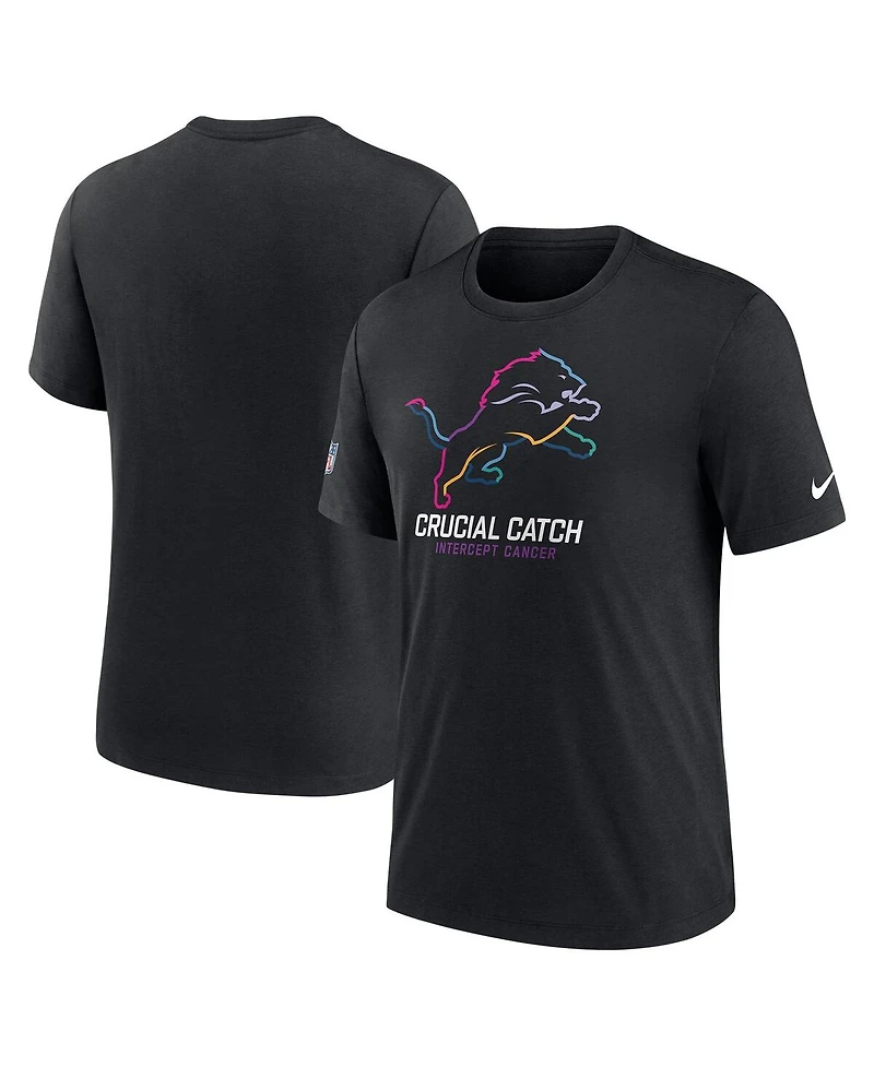 Nike Men's Black Detroit Lions 2024 Nfl Crucial Catch T-Shirt