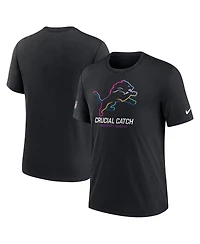 Nike Men's Black Detroit Lions 2024 Nfl Crucial Catch T-Shirt