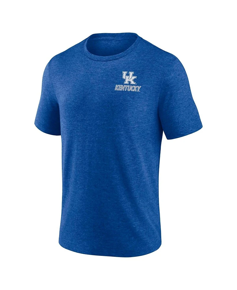 Fanatics Heather Royal Kentucky Wildcats Ideal Faded Tri-Blend T-Shirt