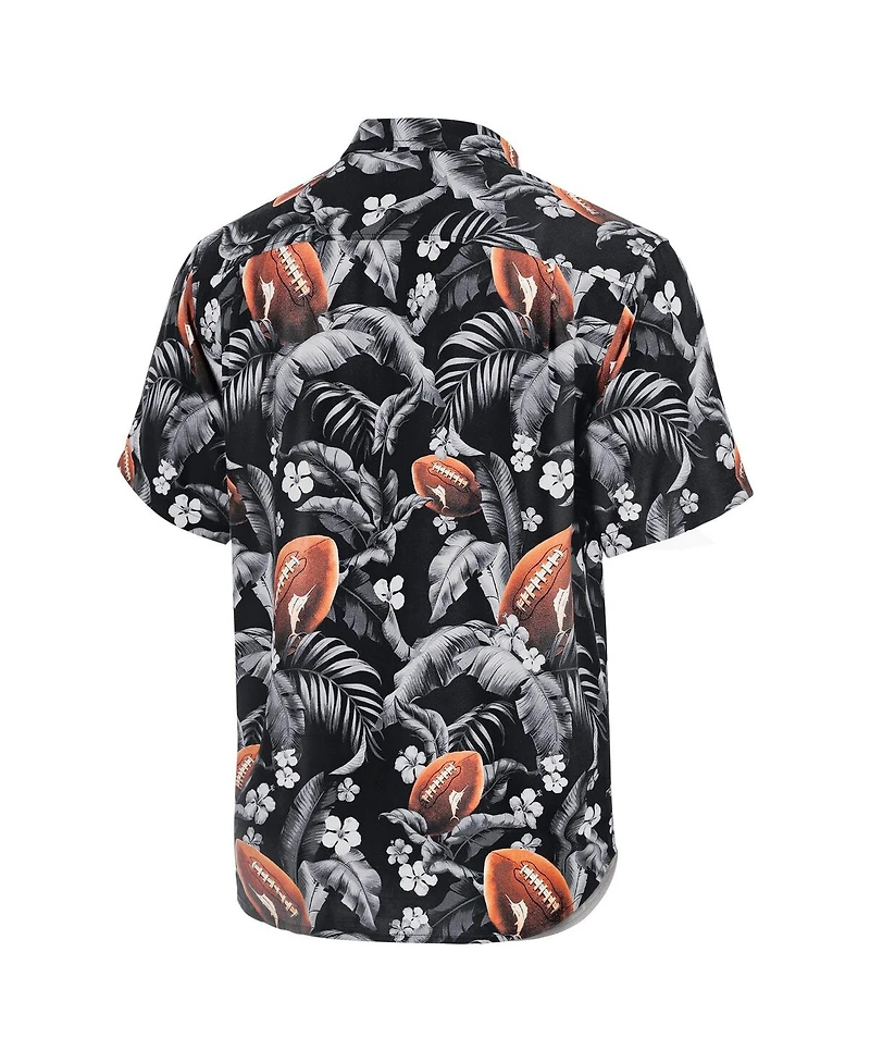 Tommy Bahama Men's Black Ohio State Buckeyes Veracruz Cay First Down Blooms Button-Up Shirt