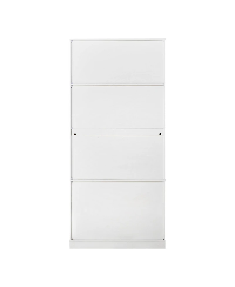 Streamdale Furniture 72" Fluted Pantry Cabinet w/ Drawers & Spice Rack - White