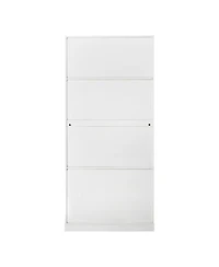 Streamdale Furniture 72" Fluted Pantry Cabinet w/ Drawers & Spice Rack - White