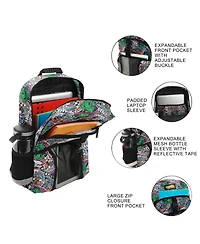 Hot Wheels Cars & Titles All-Over Print 16" Backpack & Lunch Kit Set
