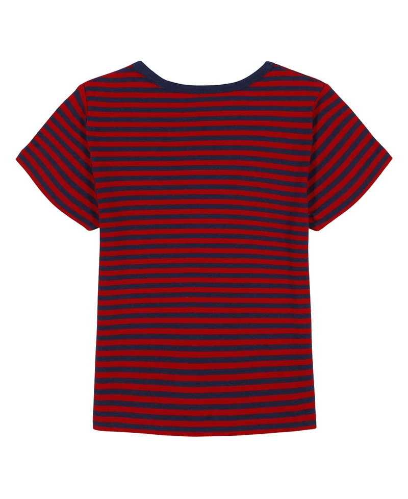 Tommy Hilfiger Big Girls Feeder Stripe Rib Short Sleeve T-Shirt