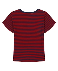 Tommy Hilfiger Big Girls Feeder Stripe Rib Short Sleeve T-Shirt