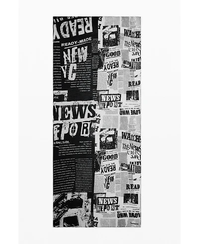 Desigual Women's Rectangular newspaper scarf