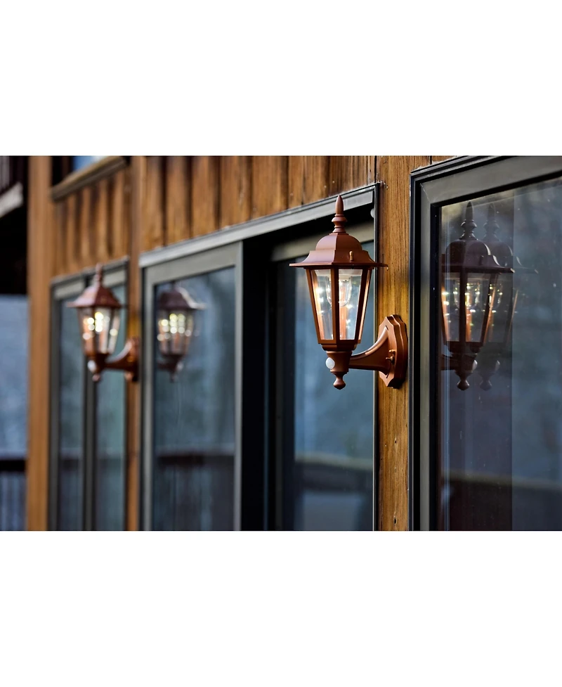 Maxsa Innovations Battery-powered Motion Activated Wall Sconce 2 Pack- Black Hexagonal