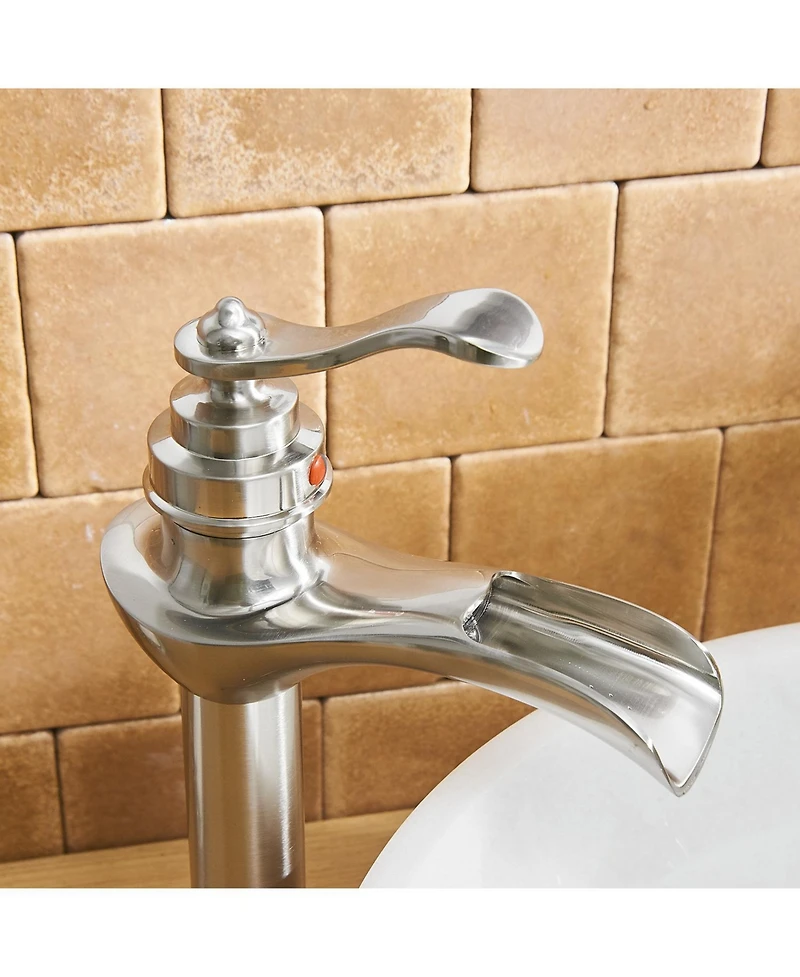 Greenspring Waterfall Single Hole Single-Handle Vessel Bathroom Faucet oil rubbed bronze