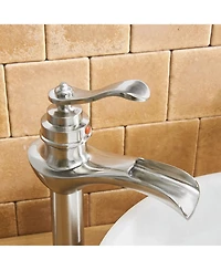 Greenspring Waterfall Single Hole Single-Handle Vessel Bathroom Faucet oil rubbed bronze