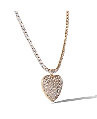 Jessica Simpson Gold-Tone Heart Pendant Link Chain Necklace