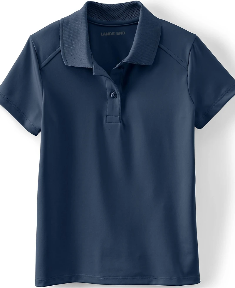 Lands' End Girls Short Sleeve Feminine Fit Rapid Dry Polo Shirt