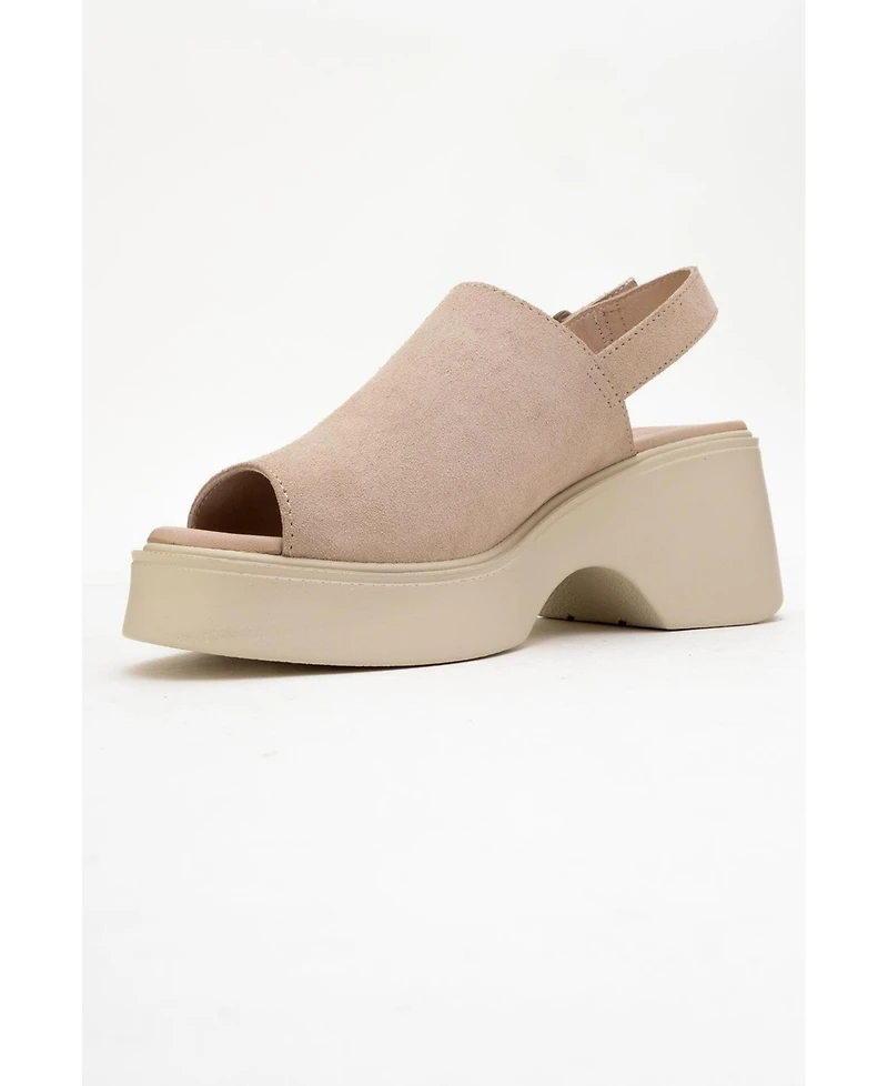 Power Leather Platform Wedge Sandals (Women)