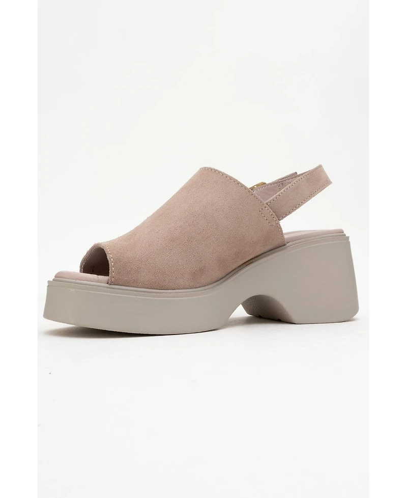 Power Leather Platform Wedge Sandals (Women)