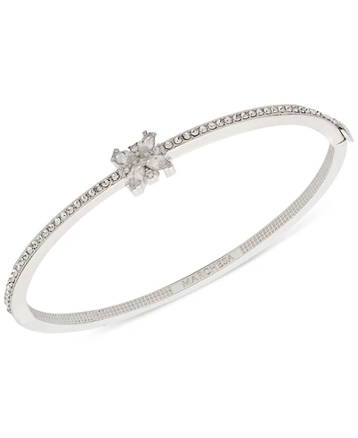 Marchesa Crystal Cluster Pave Bangle Bracelet