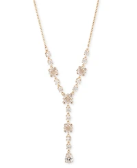 Marchesa Cubic Zirconia Cluster Lariat Necklace, 16" + 3" extender