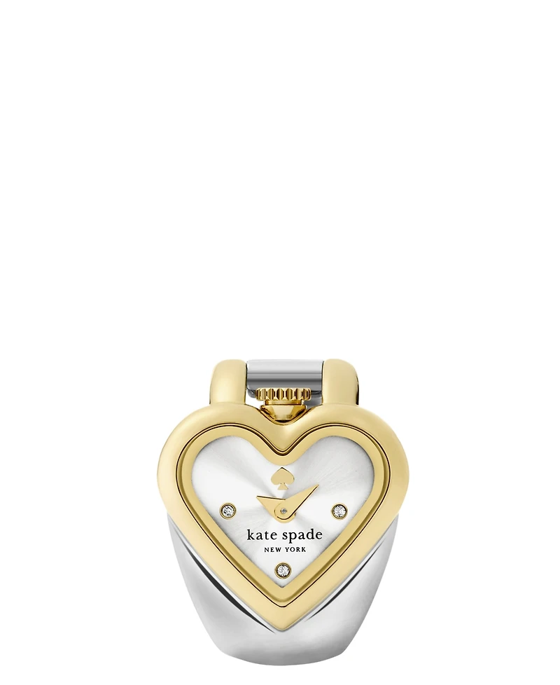 Kate Spade New York Women's Monroe Heart Two-Hand Two-tone Stainless Steel Ring Watch, 22mm