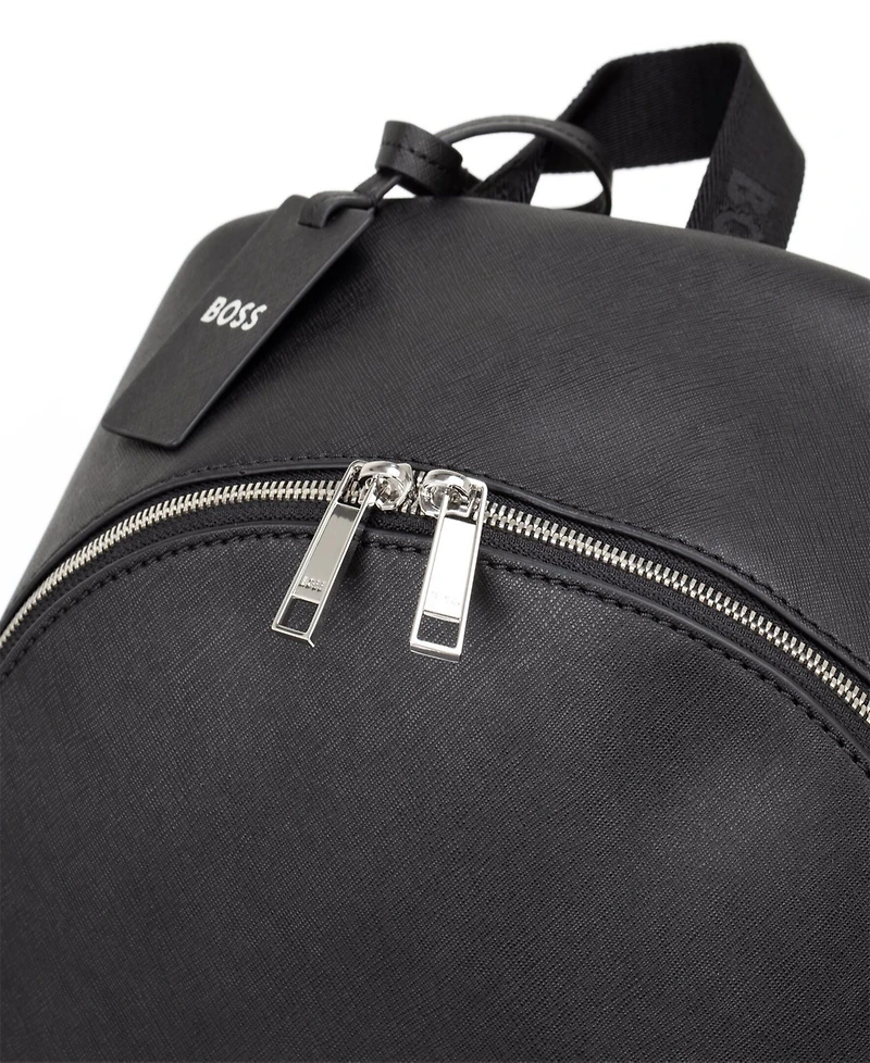 Hugo Boss Men's Zair Leather Large Backpack
