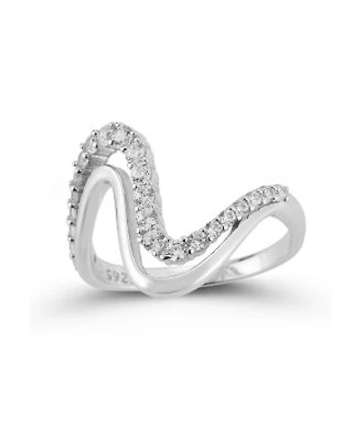 Rachel Zoe 14K Gold Plated Sterling Silver Double Wave Ring