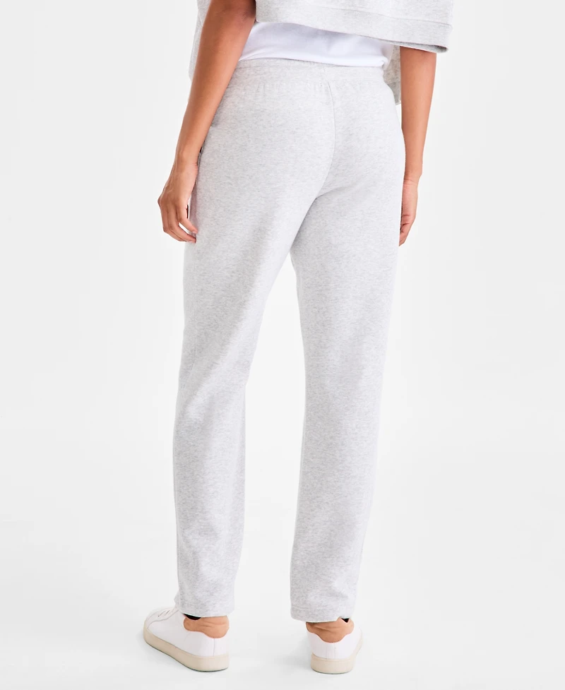 Style & Co Women's Mid-Rise Drawstring-Waist Fleece Pant, Created for Macy's