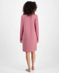 Charter Club Women's Jersey Printed Long Sleeve Sleepshirt