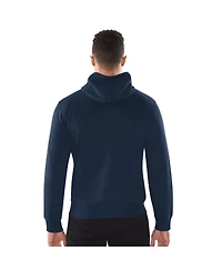 Starter Men's Navy Atlanta Braves Distressed Full-Zip Hooded Jacket