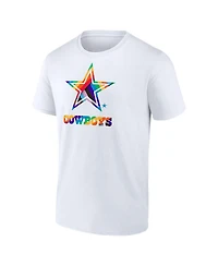 Fanatics Men's White Dallas Cowboys Pride Logo T-Shirt