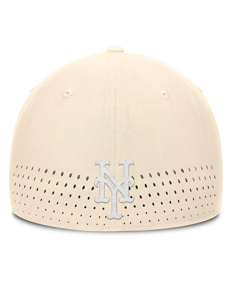 Nike Men's Cream New York Mets Rise Performance Flex Hat