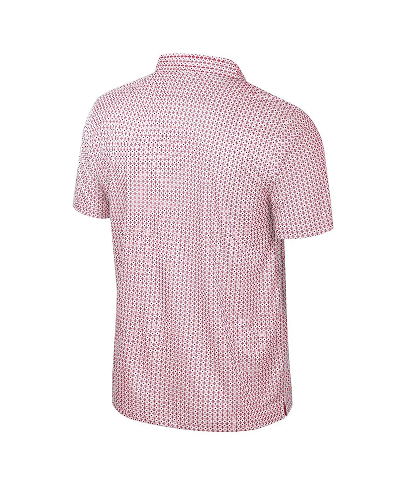 Colosseum Men's Red Wisconsin Badgers Big Tall Marty Rival Polo Shirt