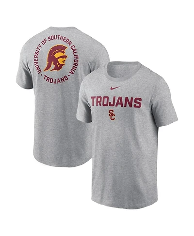 Nike Men's Heather Gray Usc Trojans Campus 2-Hit T-Shirt