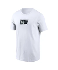 Nike Men's White Michigan State Spartans Campus Logo Swoosh T-Shirt