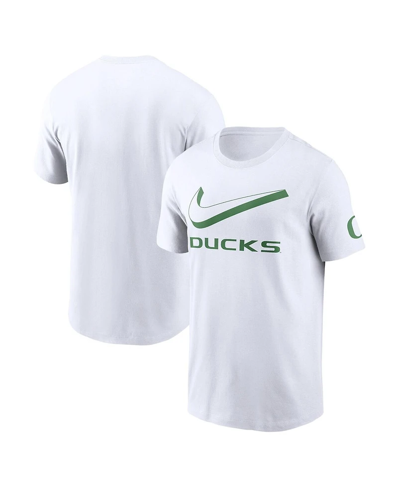 Nike Men's White Oregon Ducks Primetime 2-Hit Swoosh T-Shirt