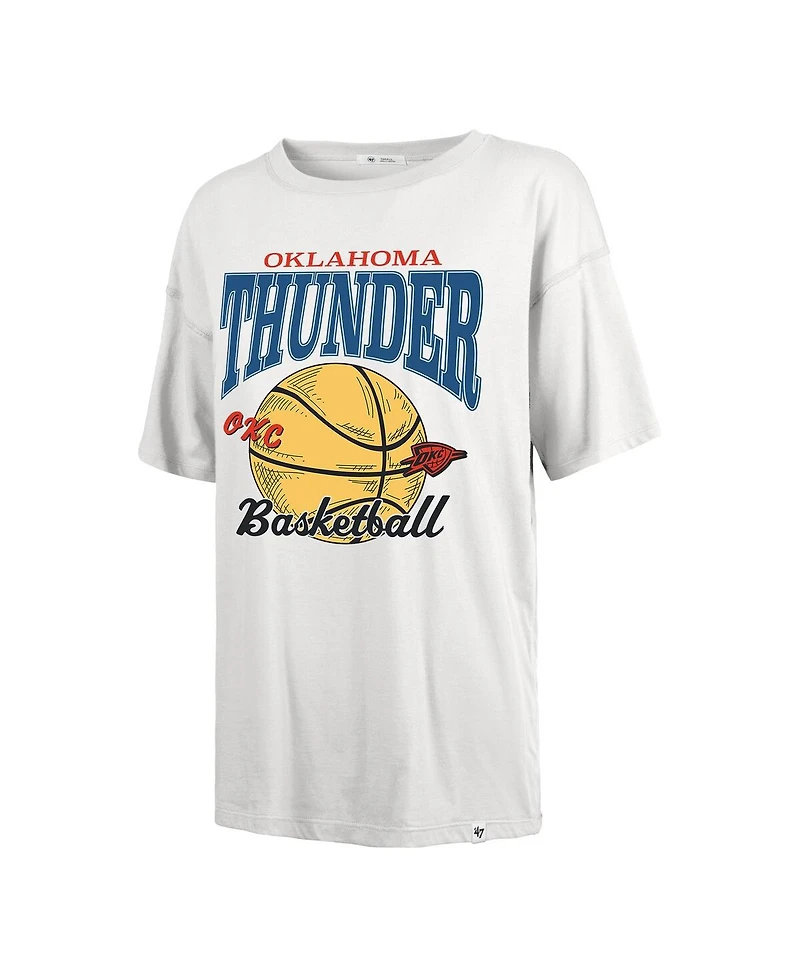 '47 Brand Women's White Oklahoma City Thunder Edition Down Court Sadie T-Shirt