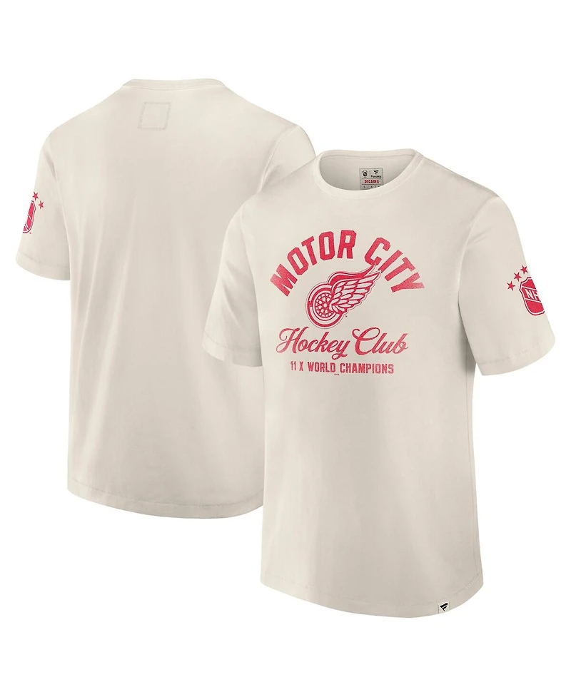 Fanatics Men's White Detroit Red Wings Decades Collection Timeless T-Shirt