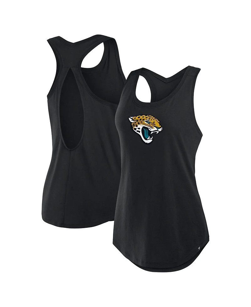 Fanatics Women's Black Jacksonville Jaguars Iron Fan Tank Top