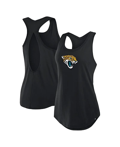 Fanatics Women's Black Jacksonville Jaguars Iron Fan Tank Top
