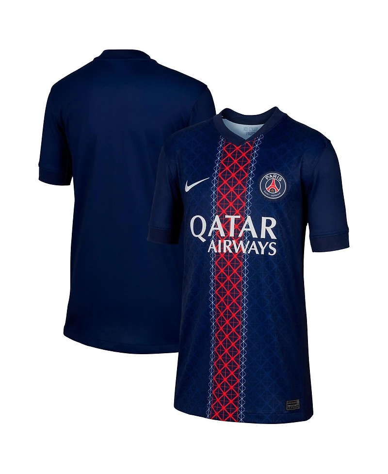 Nike Big Boys and Girls Navy Paris Saint-Germain 2025/26 Home Replica Jersey