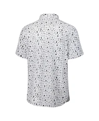 Tommy Bahama Men's Gray Los Angeles Dodgers Nova Wave Riptide Rally Camp Button-Up Short Sleeve Shirt