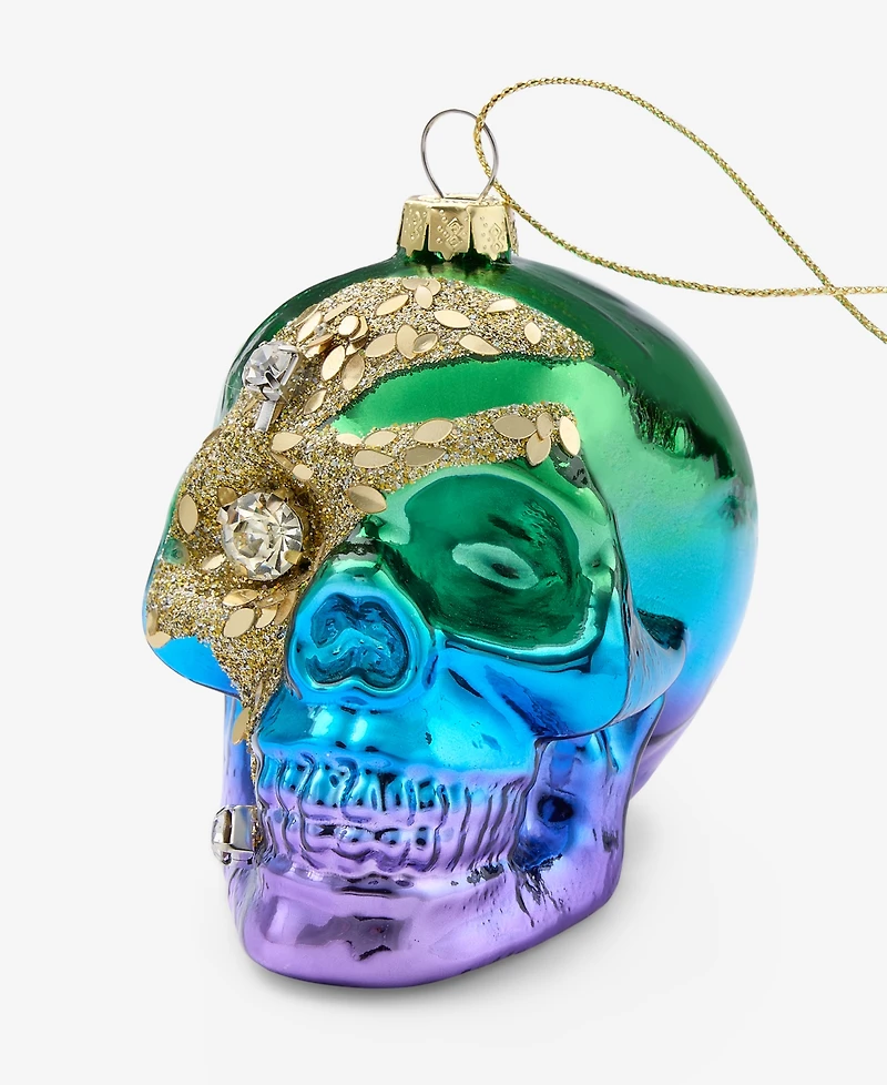 Holiday Lane Eclectic Charm Rainbow Skull Ornament, Macy's Exclusive