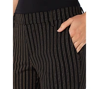 Liverpool Los Angeles Women's Kelsey Mid-Rise Jacquard Ankle Pants