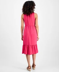 Style & Co Petite Button-Front Sleeveless Midi Dress, Macy's Exclusive
