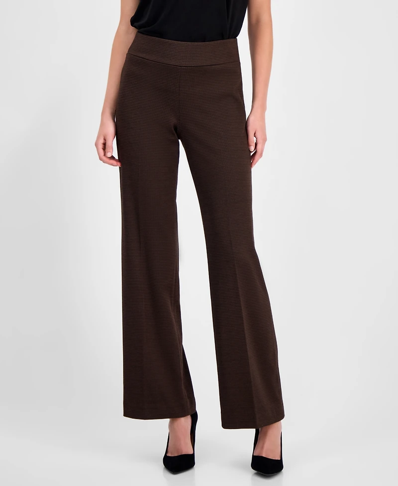 Anne Klein Women's High-Rise Wide-Leg Pull-On Pants