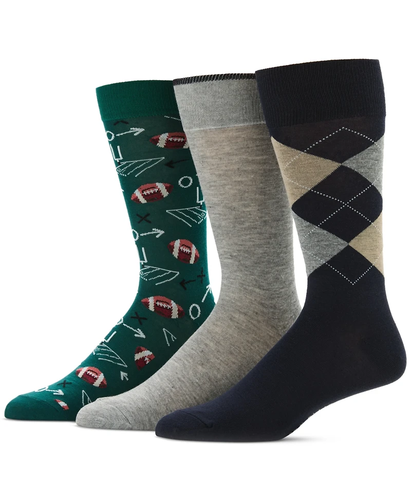 Perry Ellis Portfolio Men's 3pk. Mixed Patterned Socks