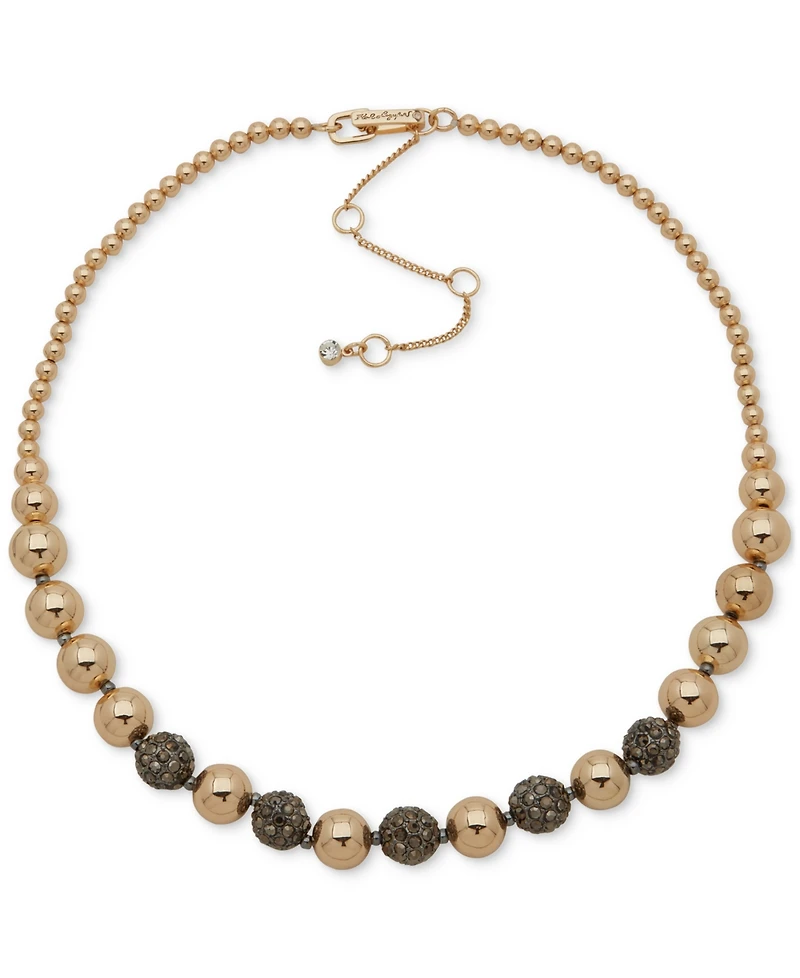 Karl Lagerfeld Paris Pave Fireball Beaded Statement Necklace, 16" + 3" extender