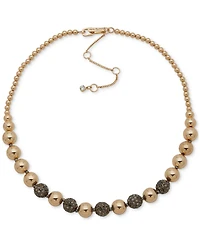 Karl Lagerfeld Paris Pave Fireball Beaded Statement Necklace, 16" + 3" extender