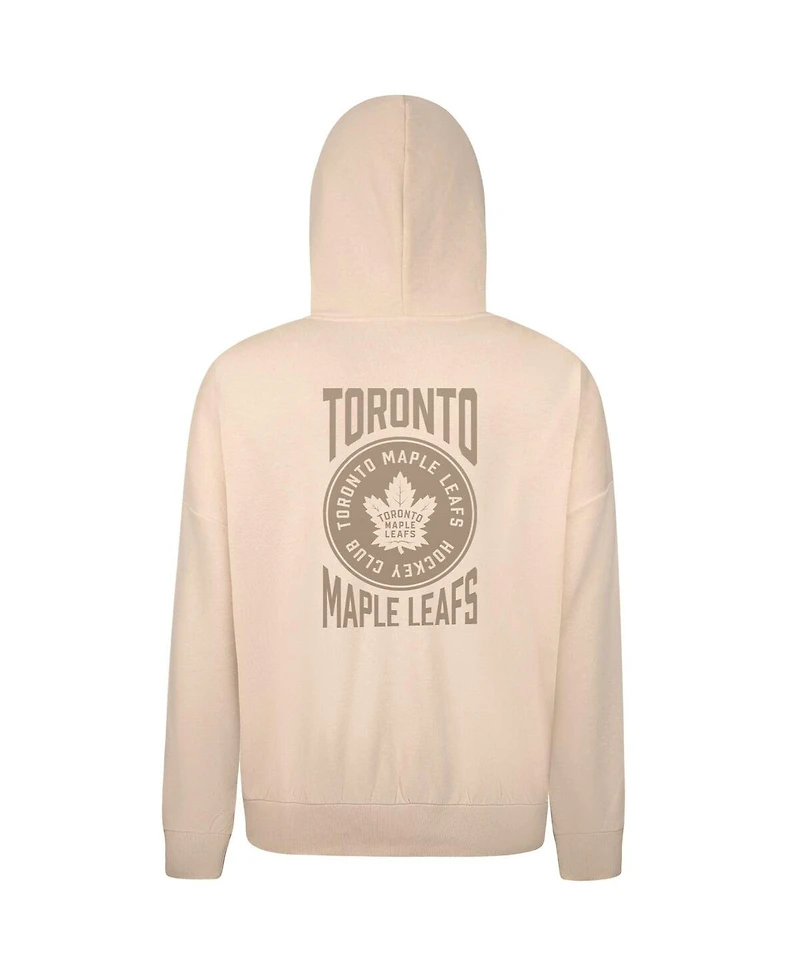LevelWear Men's Cream Toronto Maple Leaf's Contact Stamp Pullover Hoodie