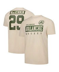 LevelWear Men's Nathan MacKinnon Khaki Colorado Avalanche 2024 Nhl Military Appreciation Richmond Delta Player Name Number T-Shirt